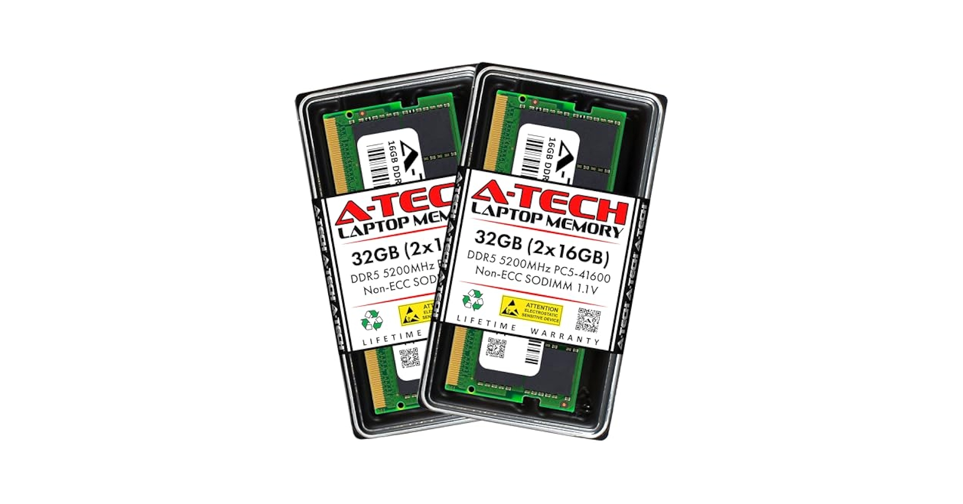 ASUS - DDR5 5200Mhz PC5-41600 16GBx2枚32GB (2つ目) A-Tech 32GB Kit (2x16GB) RAM for ASUS V500 Mini Tower V500MV